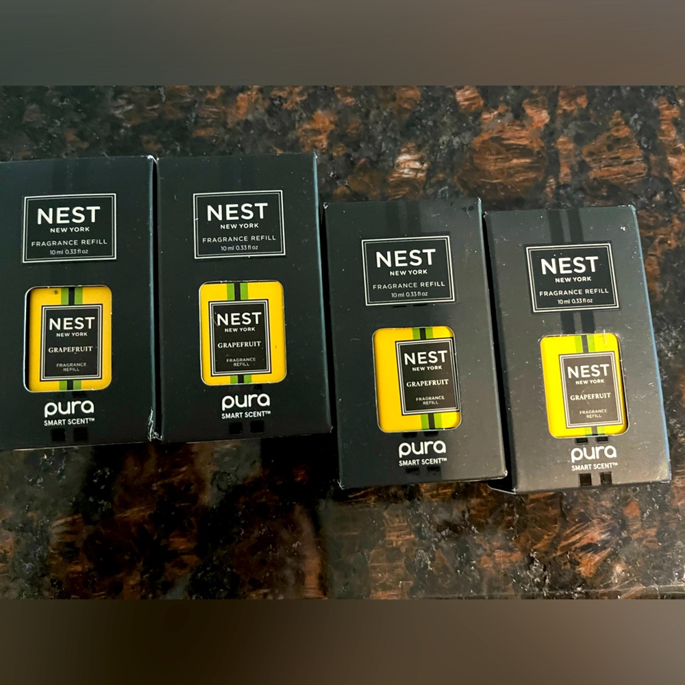 NEST Grapefruit scented oil refill for Pura wall plug in - QTY 4 - unopened.